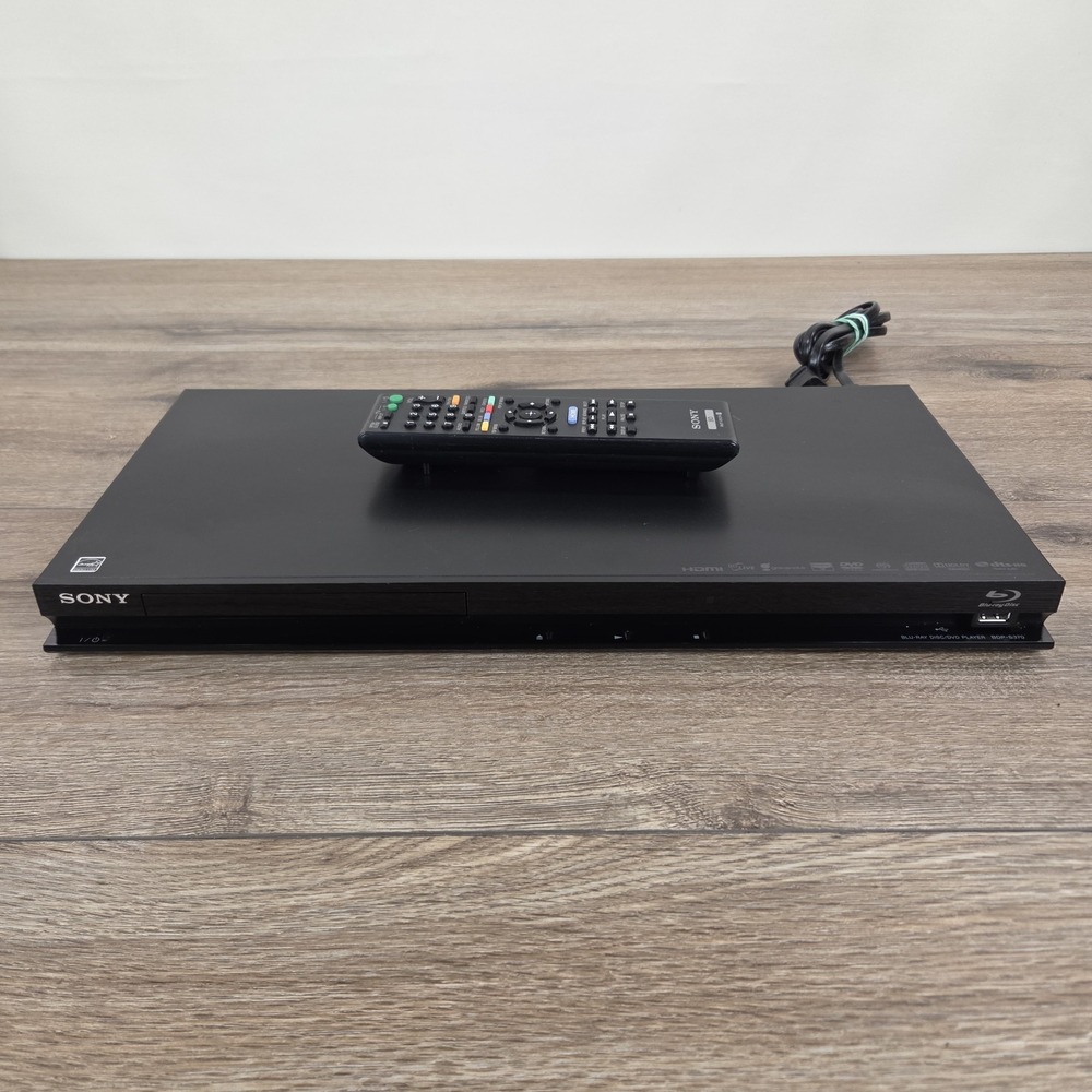Sony BDP-S370 Blu-ray DVD Player w/ Remote and HDMI Cable - Tested